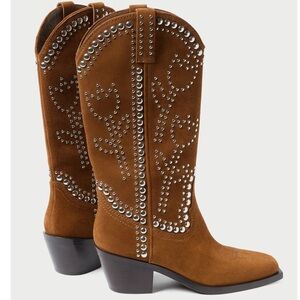 Jessie Loves Wilder Cacao Studded Suede Boot Comes with box!